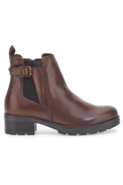 Stivaletti Marroni in Vera Pelle The First 20304