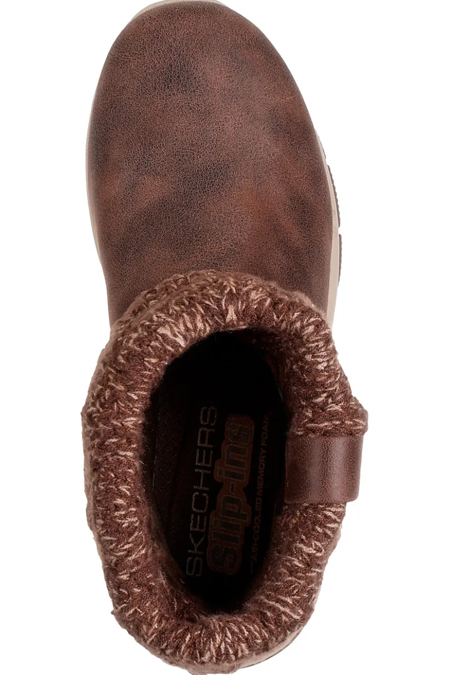 Stivaletti marroni slip-ins con Memory Foam Skechers EASY GOING COZY WEATHER 2