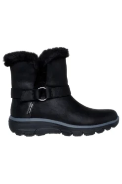 Stivaletti neri con pelliccia vegan waterproof Skechers Easy Going Dreamers Move