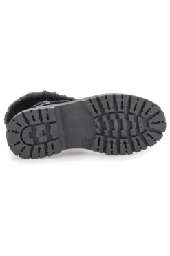 Stivaletti neri con zip laterale, fibbia e interno con pelo Carrera CAW759092020