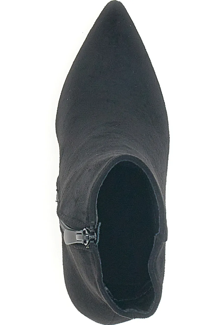 Stivaletti Neri Effetto Suede Con Tacco 10 cm THE FIRST 486
