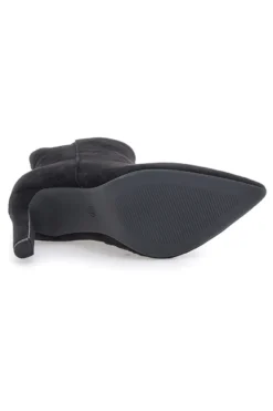 Stivaletti Neri Effetto Suede Con Tacco 10 cm THE FIRST 486