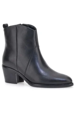 Stivaletti neri in pelle con tacco medio Pittarello Class 865040
