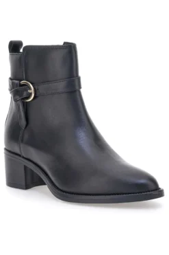 Stivaletti neri in pelle con tacco basso Pittarello Class 852160