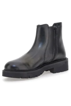 Stivaletti neri in vera pelle con suola carrarmato Pittarello glam 6436019