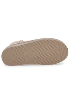 Stivaletti Pantofole beige suola platform e interno con pelo Mon Dieu L1251