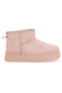 Stivaletti rosa con velcro e interno caldo con pelo Grazie Girls GB2029