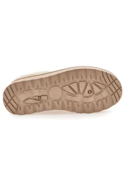 Stivaletti stile pantofola beige con bordo in pelo Pittarello Love PK1913C