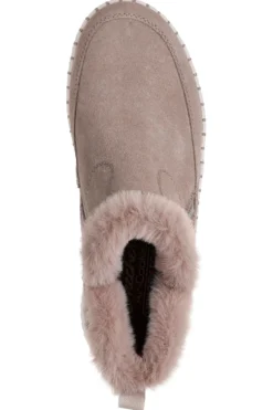 Stivaletti taupe in suede con zip e memory foam Skechers Wilshire Blvd Fresh Zip