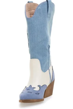 Stivaletti Texani Jeans e Beige Café Cost Q25S6
