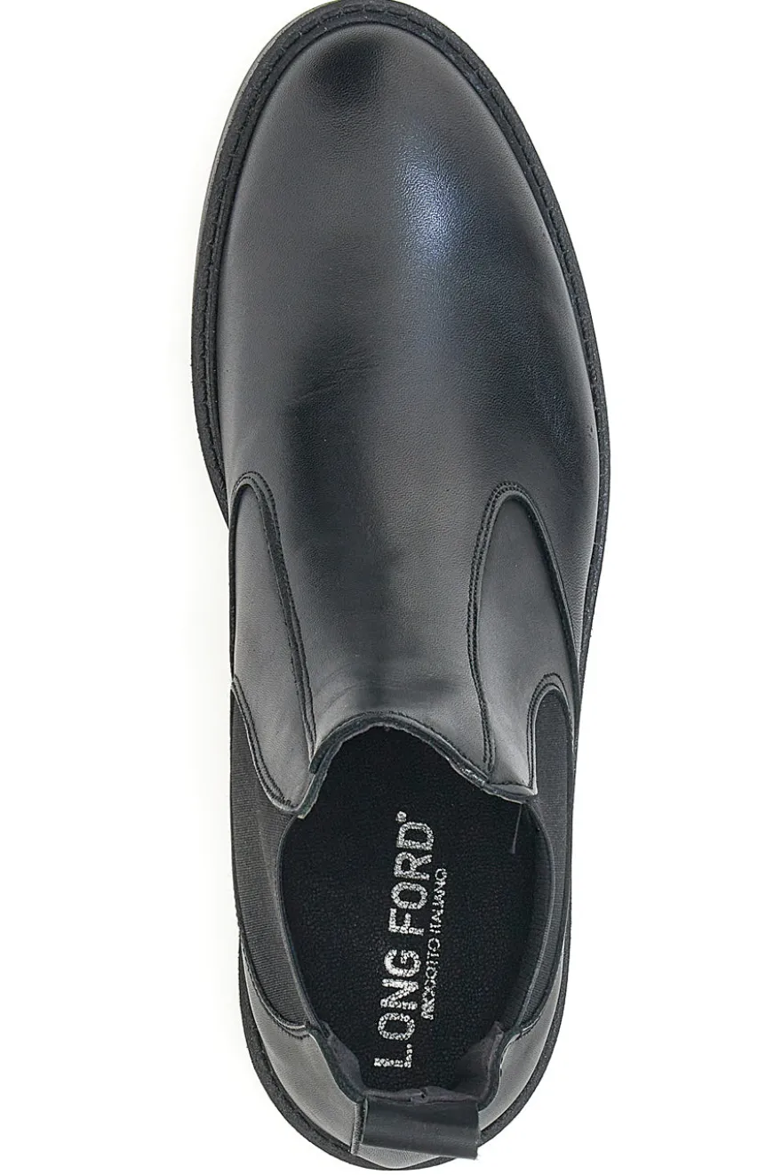 Stivaletto Beatles Vera Pelle Nero Longford 09