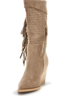 Stivali beige con frange Cafè cost P722