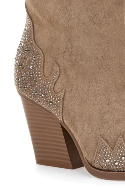 Stivali Camperos Beige con brillanti THE FIRST 505