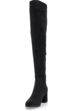 Stivali neri sopra al ginocchio con zip gioiello Le Havre Paris 1983G425