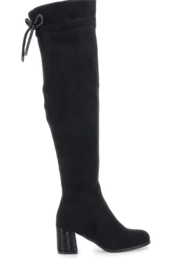Stivali Neri Sopra il Ginocchio Con Tacco Le Havre Paris KSLTZ3013
