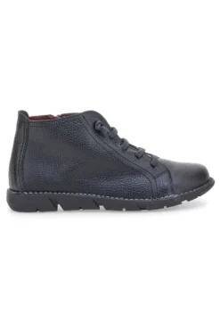 Stringate alte nere in pelle con zip laterale Pittarello Tierra 4757