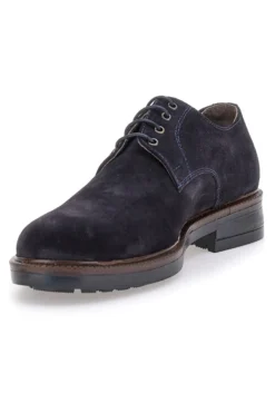 Stringate blu in pelle scamosciata Pittarello 600