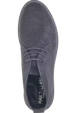 Stringate Grigie in Vera Pelle Scamosciata Max Dillan 2812