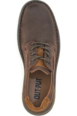 Stringate Marroni in Vera Pelle Out Put 900002