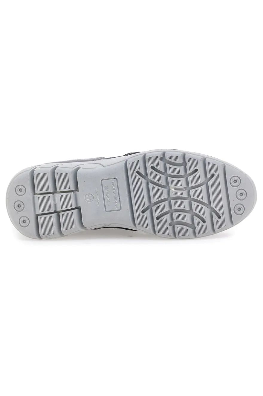 Stringate Navy con Tomaia in Pelle e Mesh JERPOINT 99