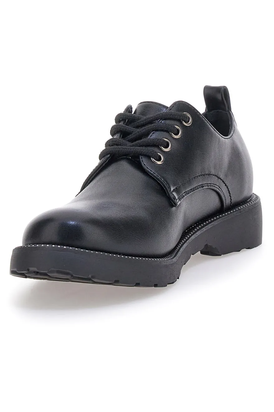 Stringate nere in pelle con suola robusta Me & Me 3001