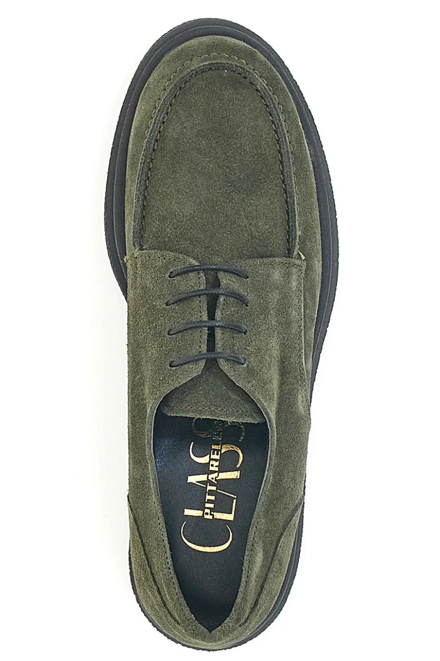 Stringato verde scamosciato PITTARELLO CLASS 510