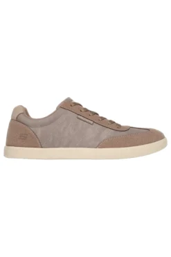 Taupe niedrige Schnürschuhe Skechers Placer Vinson