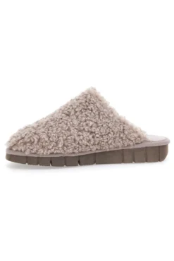 Teddy Taupe Beego Hausschuhe 7525