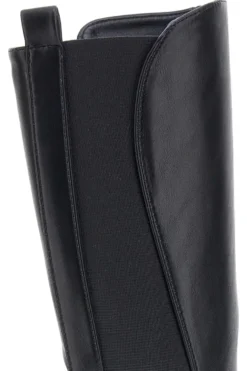 The First P614 Schwarze Stiefel mit Gummiband