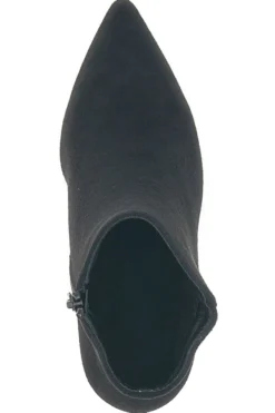 The First P625 – Stiefeletten aus schwarzem Wildleder mit Stilettoabsatz
