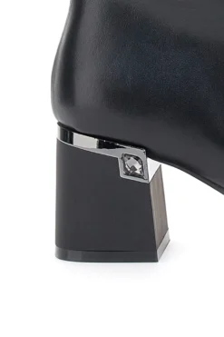 THE FIRST 499 Schwarze spitze High Heel Stiefel