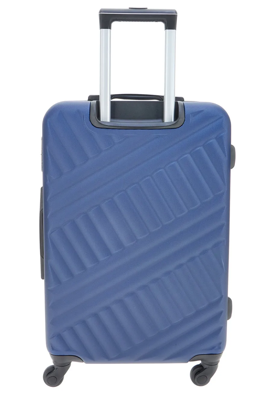 Trolley blu rigido con ruote piroettanti Prima Riga PR162/P