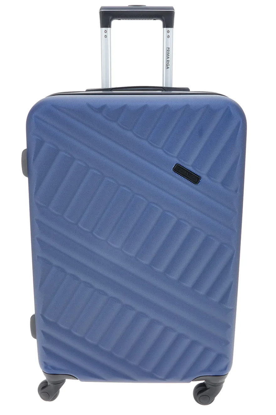 Trolley blu rigido con ruote piroettanti Prima Riga PR162/P