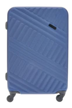 Trolley grande blu rigido con ruote piroettanti Prima Riga PR162/G