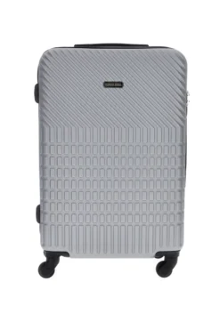 Trolley grande grigio rigido con 4 ruote Prima riga PR169/G