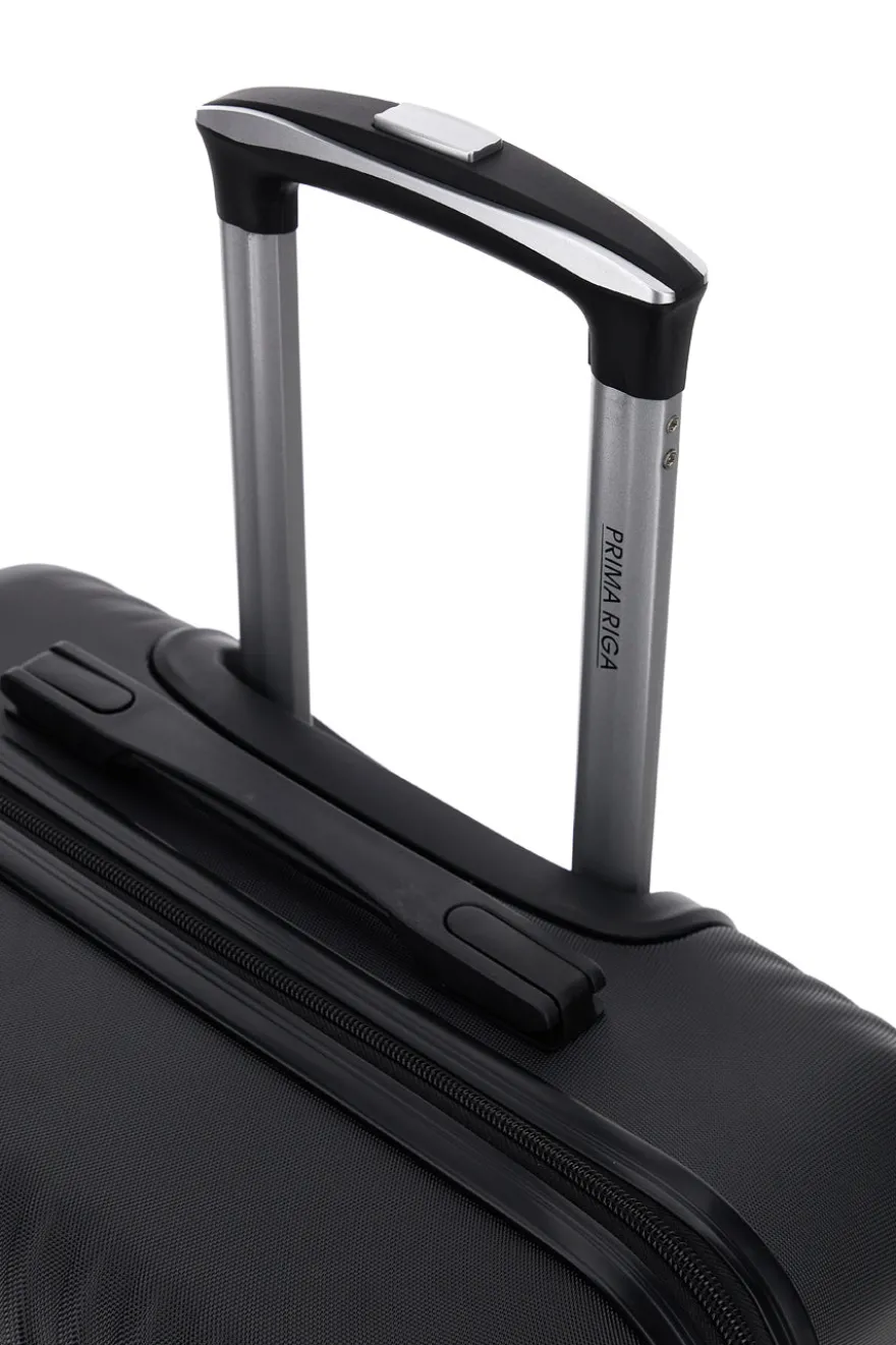 Trolley grande nero rigido con 4 ruote Prima riga PR169/G