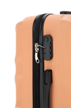 Trolley medio arancione rigido con ruote multidirezionali Prima Riga PR158/M