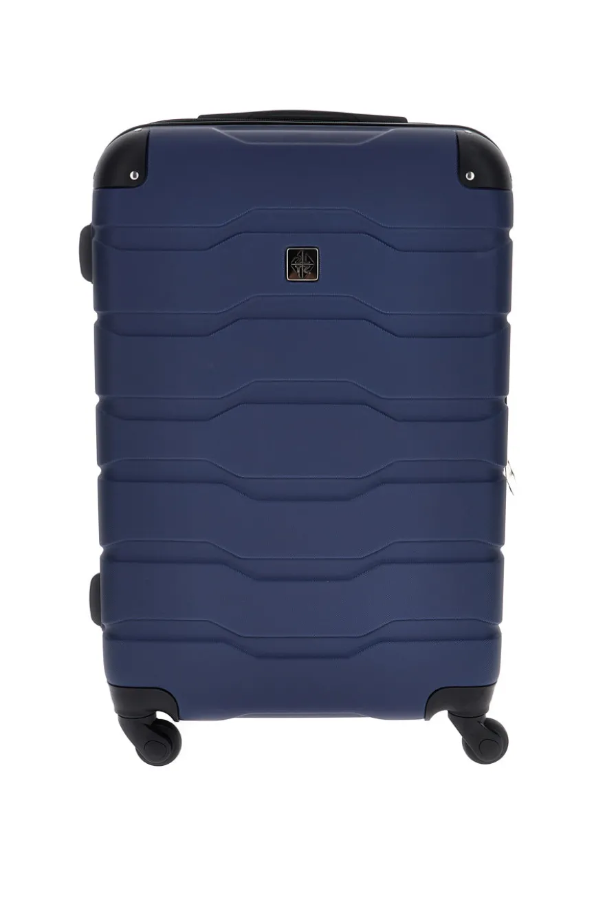 Trolley medio blu rigido con 4 ruote 2T2L156/M