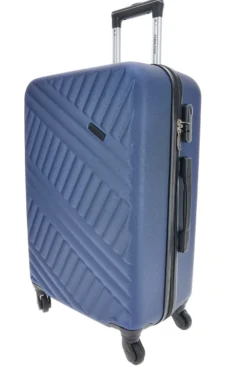 Trolley medio blu rigido con ruote piroettanti Prima Riga PR162/M