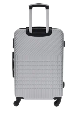 Trolley medio grigio rigido con 4 ruote Prima riga PR169/M