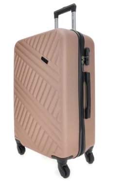 Trolley medio oro rosa rigido con ruote piroettanti Prima Riga PR162/M