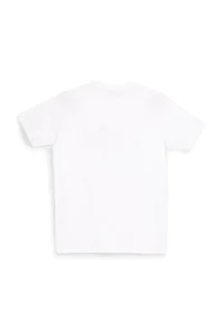 T-shirt bianca con stampa frontale Abarth AH003TE