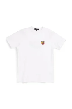 T-shirt bianca in cotone made in Italy Abarth 01