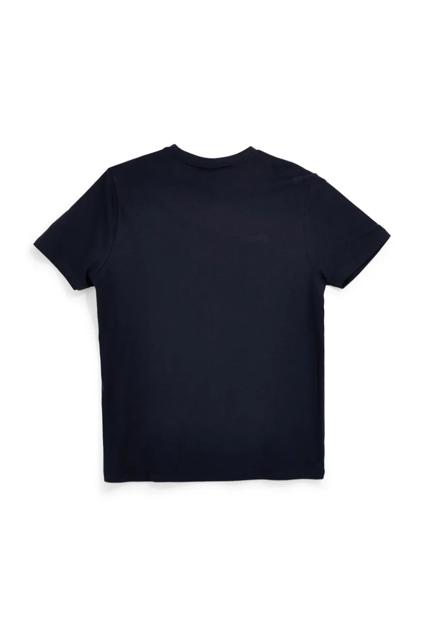 T-shirt blu con stampa logo U.s.grand polo US61612M