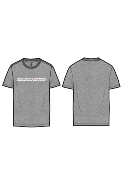 T-Shirt Grigia Skechers Strikethrough Tee