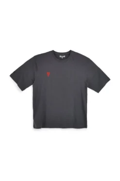 T-shirt in cotone grigia con stampa grafica Boardman Alpha pt-m-t-9064
