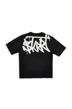 T-shirt in cotone nera con stampa grafica Boardman Alpha pt-m-t-9074