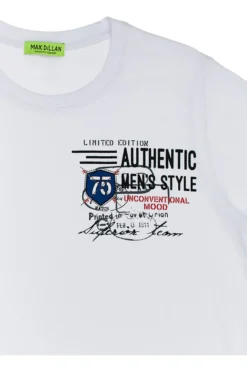 T-Shirt Max Dillan Man086 Bianca