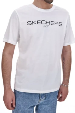 T-Shirt Mezza Manica Bianca Skechers Performance Tee