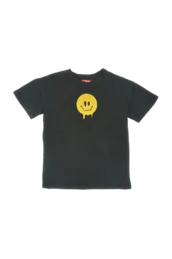 T-Shirt Nera Con Smile PITT KIDS PT-K-T-7017